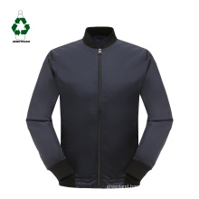 Men Recycled Jacket  Single Layer Light Bomber Jacket with Heavy Rib Collar running jacket recycle